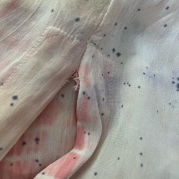 Free People Remember When Maxi Top Tunic Tie Dye Ivory Pink - Picture 10 of 10